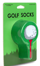 Load image into Gallery viewer, side view 3D package of golf themed socks
