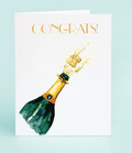card with Champgne bottle