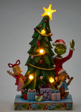 Load image into Gallery viewer, Jim Shore  - Grinch, Cindy, and Max by Tree
