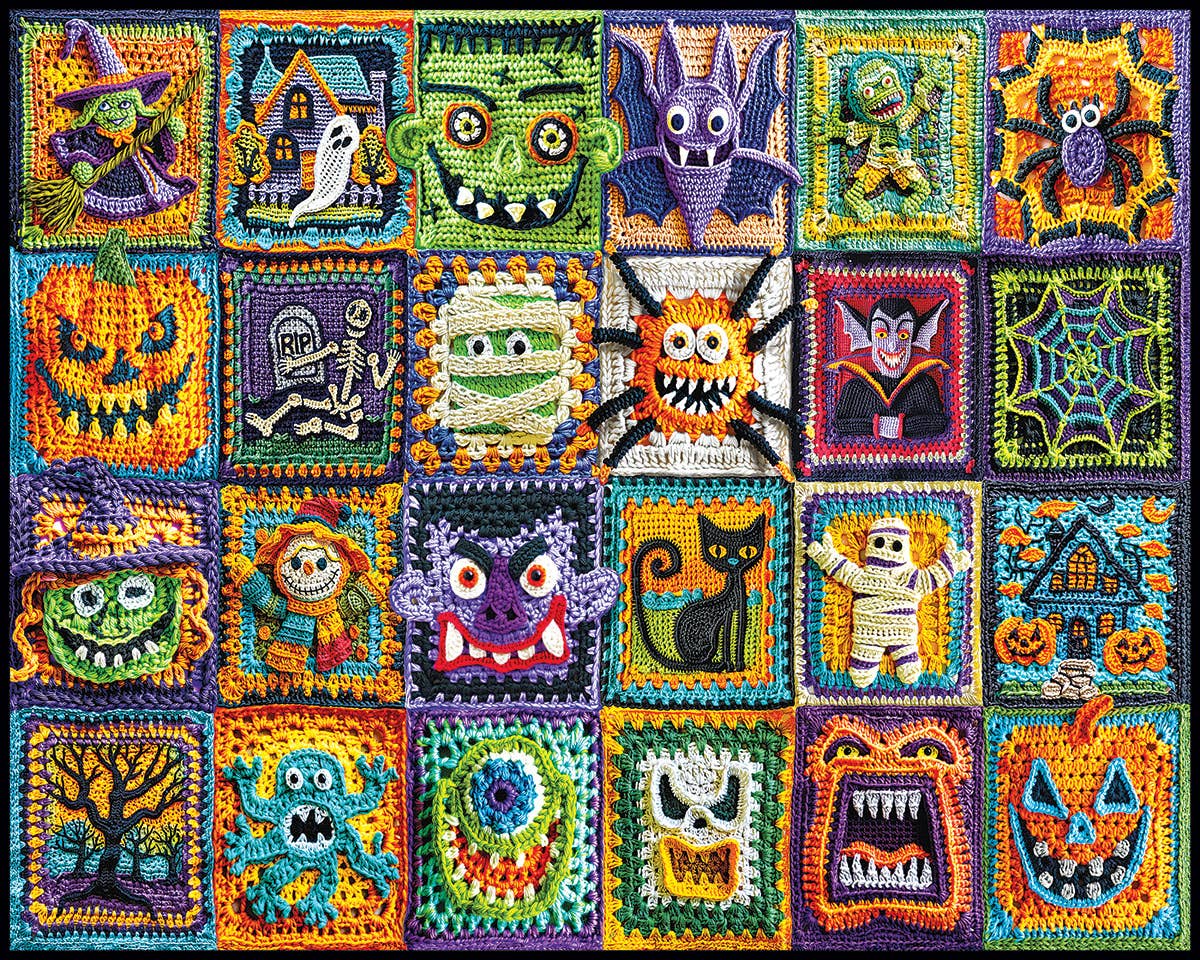 Halloween Crochet  - 1000 Piece Jigsaw Puzzle - White Mountain Puzzles