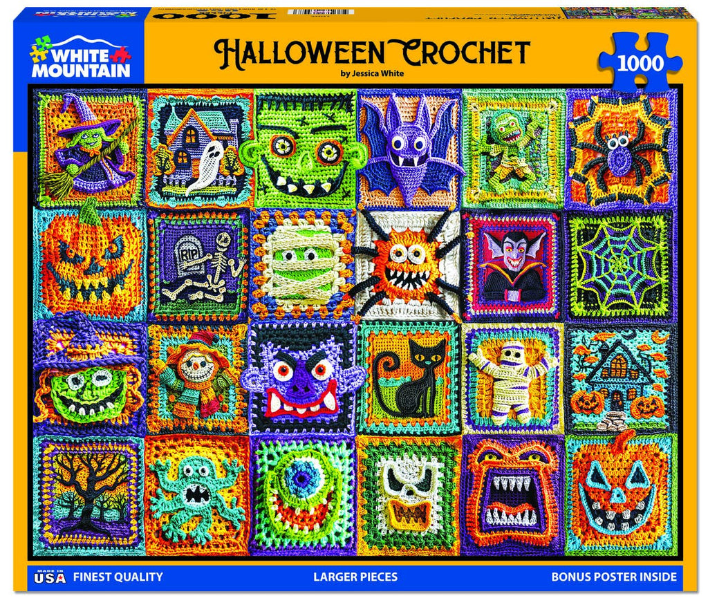 Halloween Crochet  - 1000 Piece Jigsaw Puzzle - White Mountain Puzzles