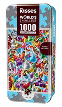 Load image into Gallery viewer, Kisses World's Smallest 1000 Jigsaw Puzzle packaging with colorful Hershey's Kisses design.
