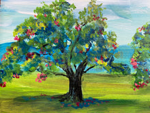 Load image into Gallery viewer, Apple Orchard #2 - Original Framed Painting, Acrylic on Reclaimed Wood
