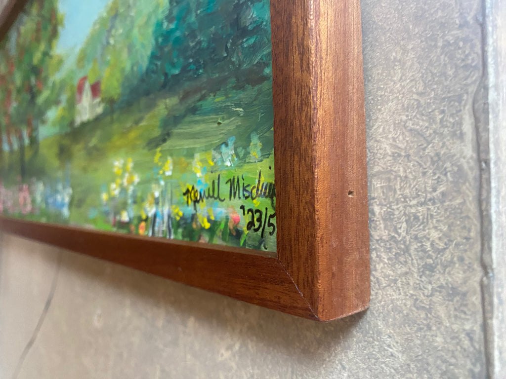 Apple Tree Farm - Original Framed Painting on Reclaimed Wood