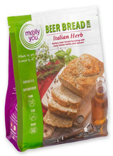 Load image into Gallery viewer, Package of Molly You Beer Bread mix with Italian Herb flavor on a white background

