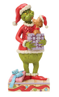 Animated character holding a gift with a white background