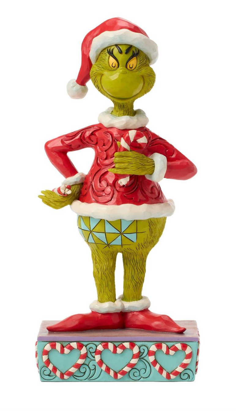 Animated character in a festive outfit with a white background