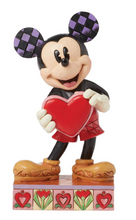 Load image into Gallery viewer, Mickey Mouse figurine holding a heart with a white background
