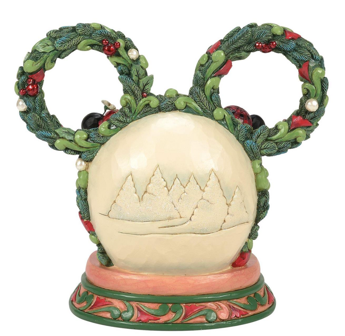 Rear view of Disney's Mickey and Minnie Mouse Decorative figurine.