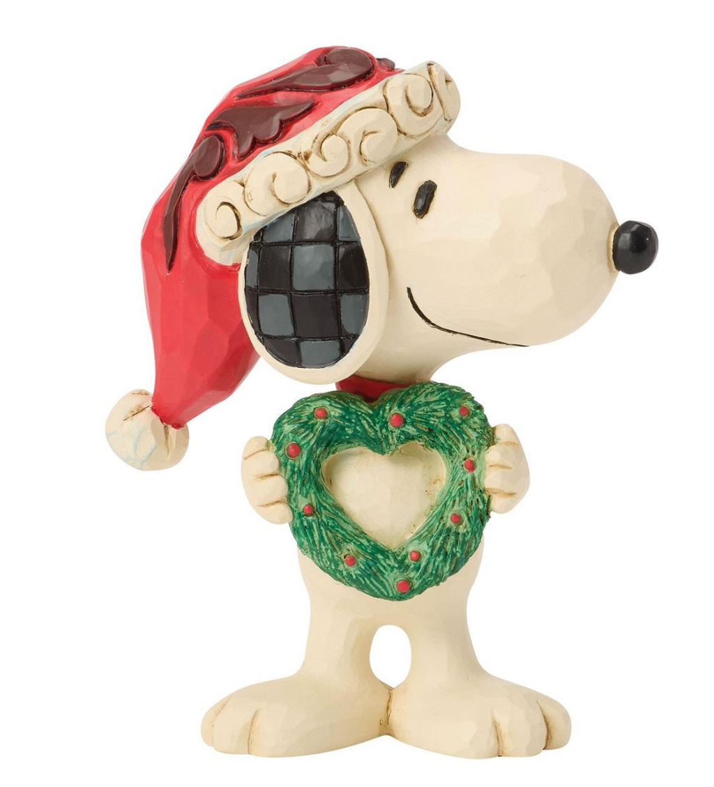 Jim Shore - Snoopy with Heart Wreath Mini