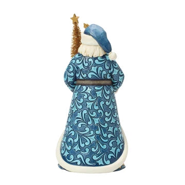 Jim Shore -  Blue & Gold Santa w/tree