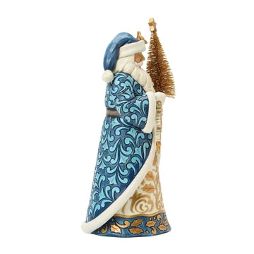 Jim Shore -  Blue & Gold Santa w/tree