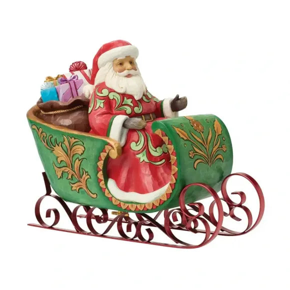 Jim Shore  -  Santa in Musical Sleigh