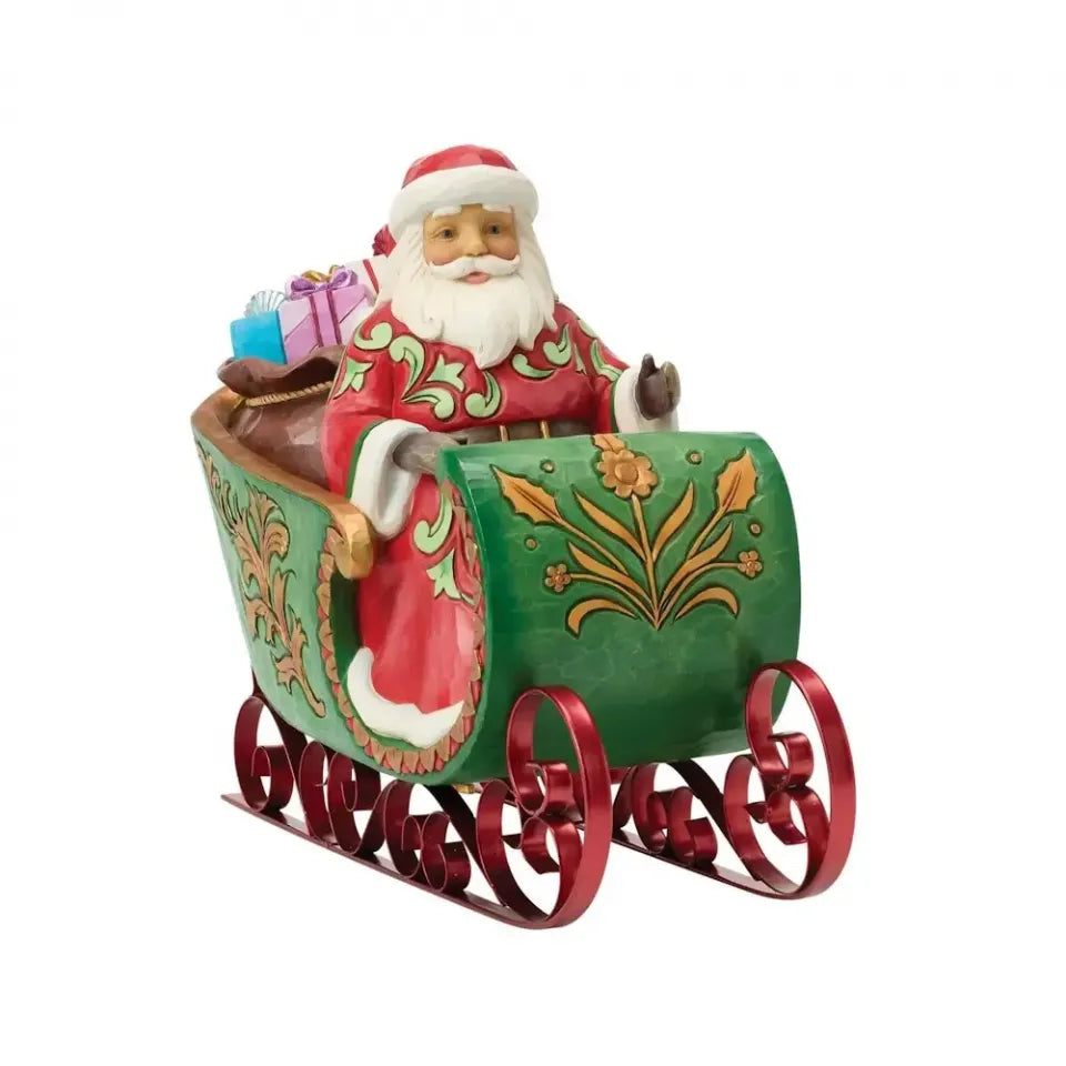 Jim Shore  -  Santa in Musical Sleigh