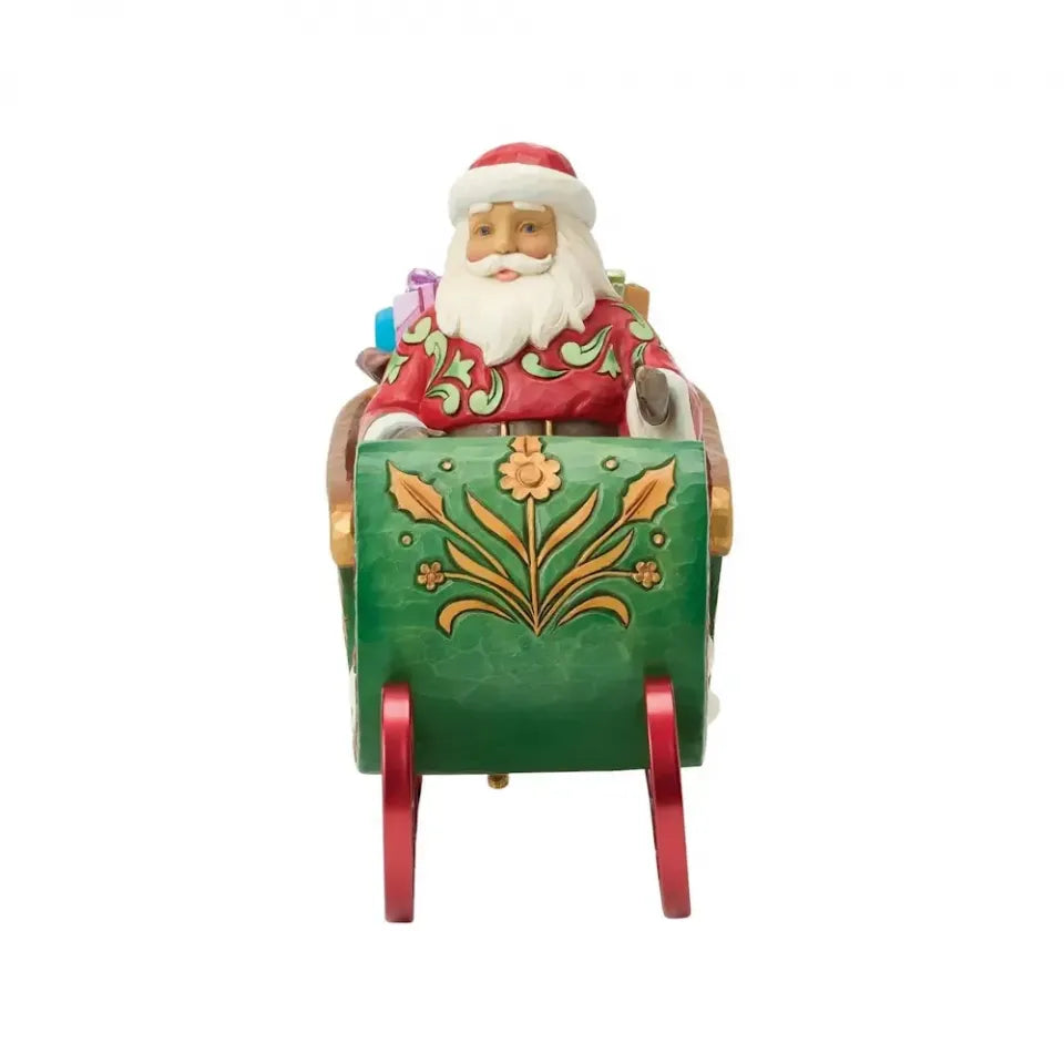 Jim Shore  -  Santa in Musical Sleigh