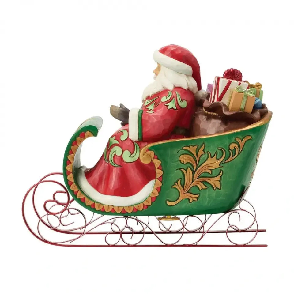 Jim Shore  -  Santa in Musical Sleigh