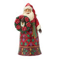 Jim Shore - Santa w/ Wreath and Poinsettia