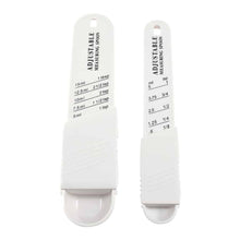 Load image into Gallery viewer, Two adjustable measuring spoons on a white background
