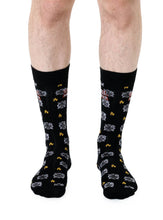 Load image into Gallery viewer, Men's Bamboo Crew Socks - "Grill Master" - Black
