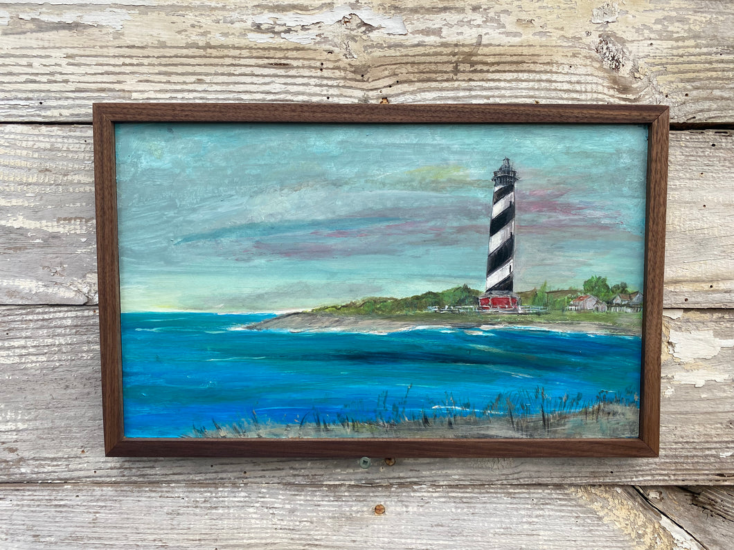 Cape Hatteras Lighthouse (Lighthouse #35). Original reclaimed wood painting.