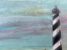 Load image into Gallery viewer, Cape Hatteras Lighthouse (Lighthouse #35). Original reclaimed wood painting.
