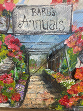 Load image into Gallery viewer, Barb’s Annuals - hand-painted pallet wall decor

