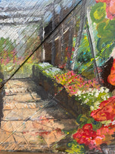 Load image into Gallery viewer, Barb’s Annuals - hand-painted pallet wall decor
