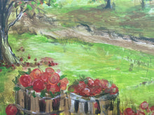 Load image into Gallery viewer, Apple Orchard - Original Framed Painting, Acrylic on Reclaimed Wood
