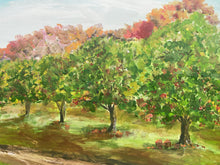 Load image into Gallery viewer, Apple Orchard - Original Framed Painting, Acrylic on Reclaimed Wood

