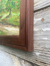Load image into Gallery viewer, Apple Orchard - Original Framed Painting, Acrylic on Reclaimed Wood
