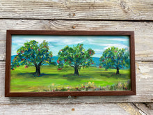 Load image into Gallery viewer, Apple Orchard #2 - Original Framed Painting, Acrylic on Reclaimed Wood

