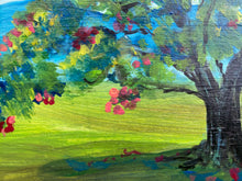 Load image into Gallery viewer, Apple Orchard #2 - Original Framed Painting, Acrylic on Reclaimed Wood
