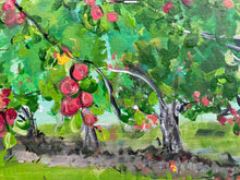 Load image into Gallery viewer, Apple Orchard #3 - Original Framed Painting, Acrylic on Reclaimed Wood
