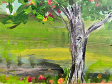 Load image into Gallery viewer, Apple Orchard #3 - Original Framed Painting, Acrylic on Reclaimed Wood
