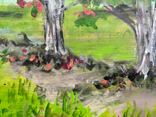 Load image into Gallery viewer, Apple Orchard #3 - Original Framed Painting, Acrylic on Reclaimed Wood
