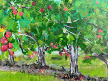 Load image into Gallery viewer, Apple Orchard #3 - Original Framed Painting, Acrylic on Reclaimed Wood
