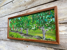 Load image into Gallery viewer, Apple Orchard #3 - Original Framed Painting, Acrylic on Reclaimed Wood
