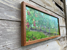 Load image into Gallery viewer, Apple Orchard #3 - Original Framed Painting, Acrylic on Reclaimed Wood
