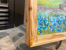 Load image into Gallery viewer, Barn with Wildflowers  reclaimed pallet wood painting
