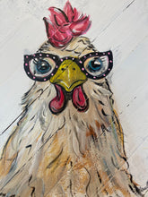 Load image into Gallery viewer, Classy Chick - Original painting on pallet wood decor
