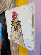 Load image into Gallery viewer, Classy Chick - Original painting on pallet wood decor
