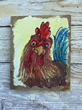 Load image into Gallery viewer, Colorful Rooster- Hand-painted Wooden Square Pallet Wood Wall Decor
