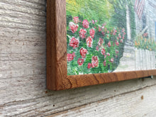 Load image into Gallery viewer, Cottage with Flag #2. Original reclaimed wood painting.
