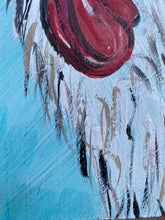 Load image into Gallery viewer, Curious Chicken #7 reclaimed wood painting
