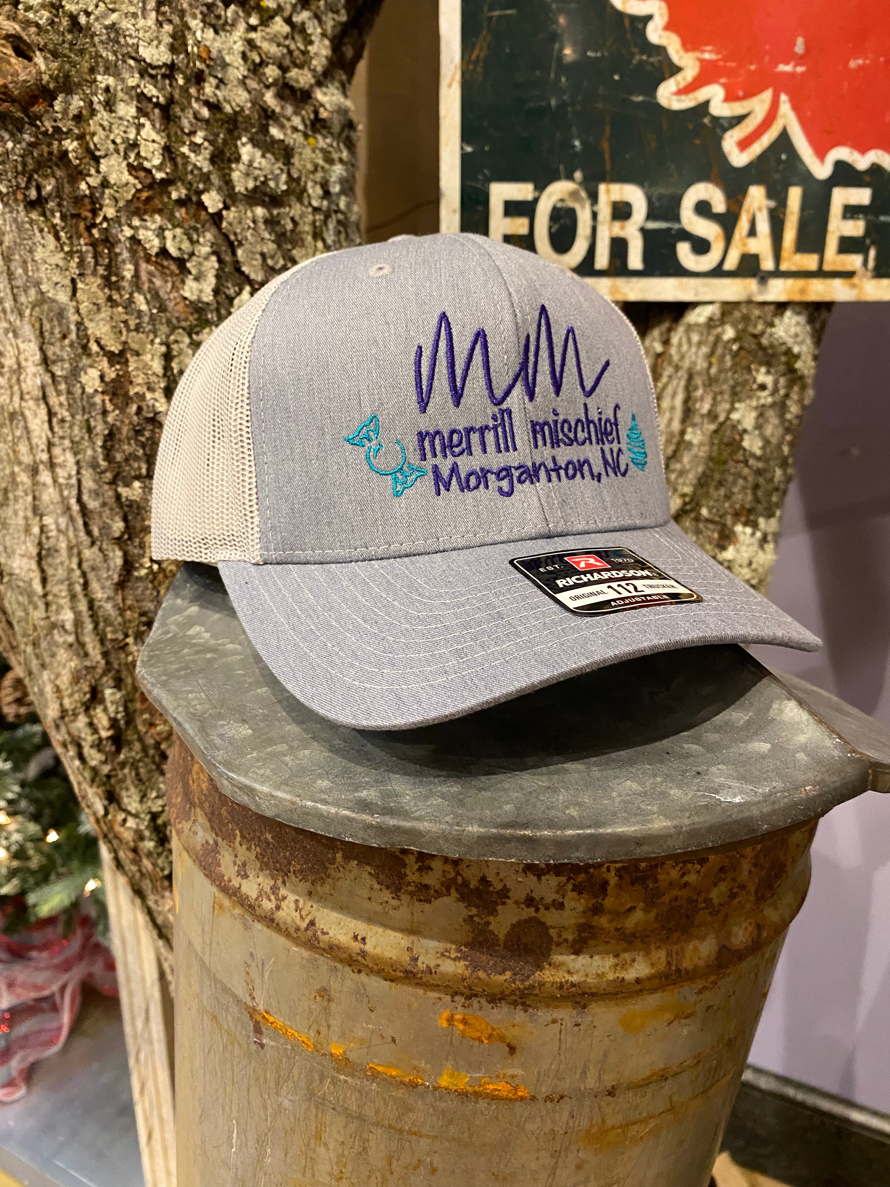 Merrill Mischief Trucker's Hat - Gray on Gray