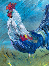 Load image into Gallery viewer, Handsome Rooster - Hand-painted Wooden Square Pallet Wood Wall Decor
