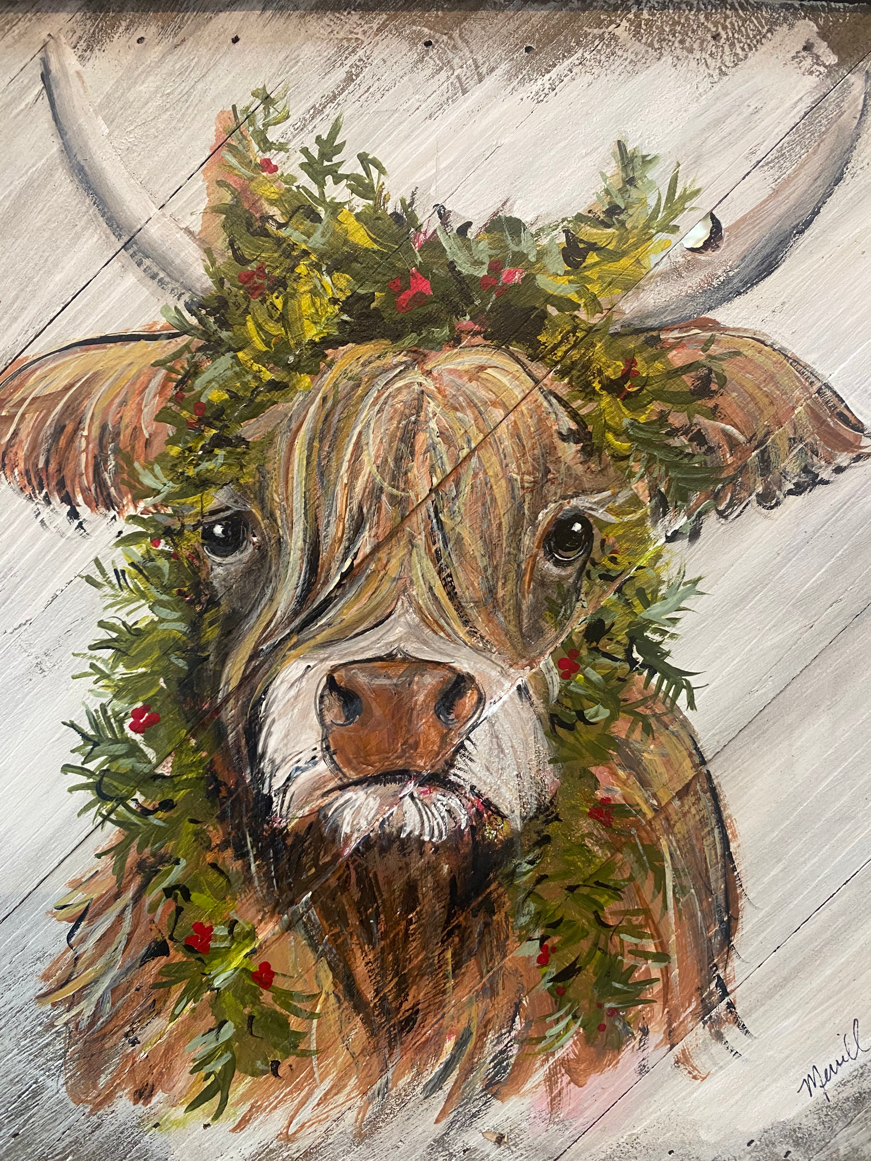 Holiday Highland Cow