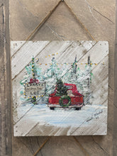 Load image into Gallery viewer, Larry&#39;s Tree Lot - Hand-painted Wooden Square Pallet Wood Wall Decor
