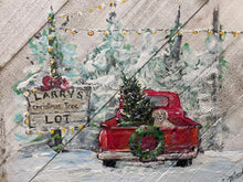 Load image into Gallery viewer, Larry&#39;s Tree Lot - Hand-painted Wooden Square Pallet Wood Wall Decor
