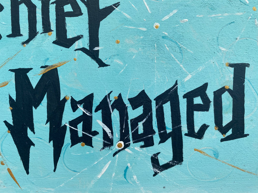 Mischief Managed Hand-painted Framed Sign